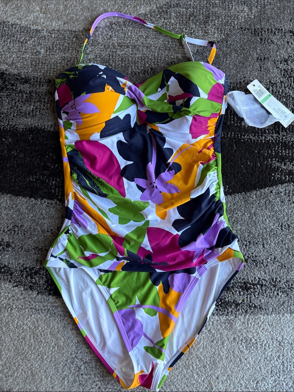 Gorgeous New Anne Cole Floral One-Piece Swimsuit Size 8